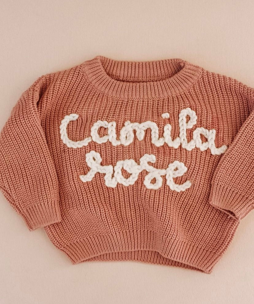 Rose Custom Embroidered Sweater